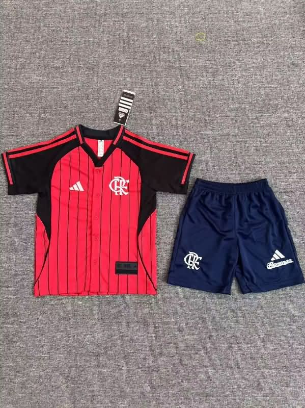 Kids Flamengo 2025 Travel Soccer Jersey And Shorts Kids Flamengo 2025 Travel Soccer Jersey And Shorts