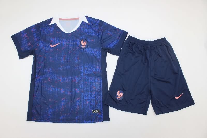 Kids France 2025 Home Soccer Jersey And Shorts
