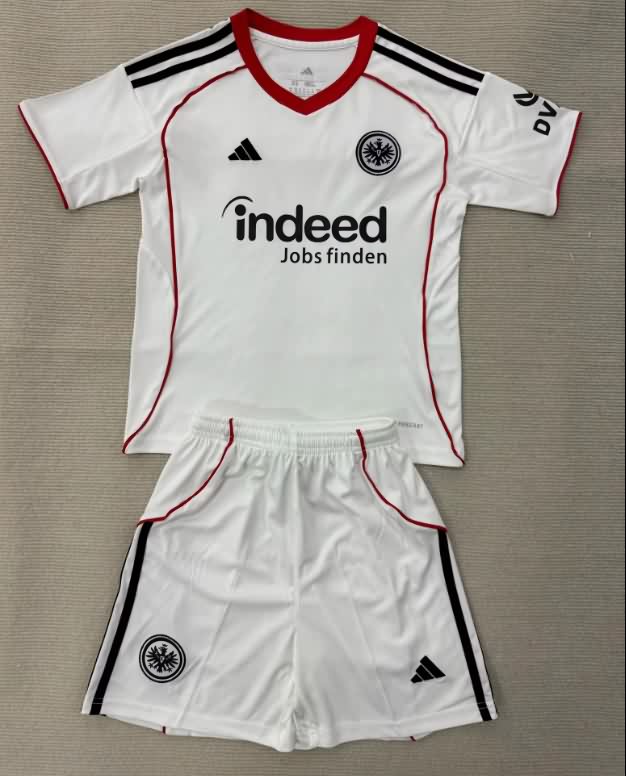 Kids Frankfurt 25/26 Away Soccer Jersey And Shorts Kids Frankfurt 25/26 Away Soccer Jersey And Shorts