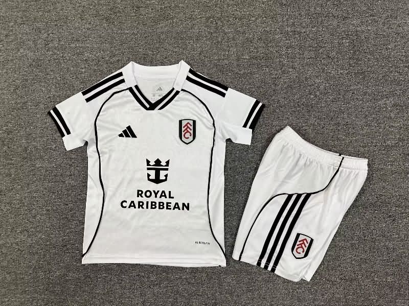 Kids Fulham 25/26 Home Soccer Jersey And Shorts