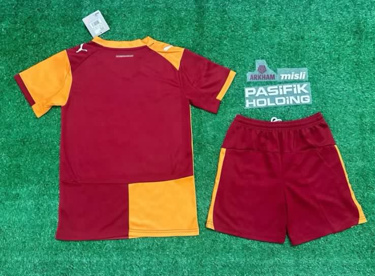 Kids Galatasaray 25/26 Home Soccer Jersey And Shorts
