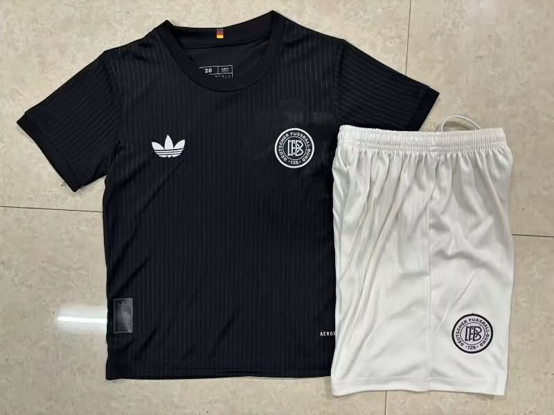Kids Germany 125th Anniversary Black Soccer Jersey And Shorts