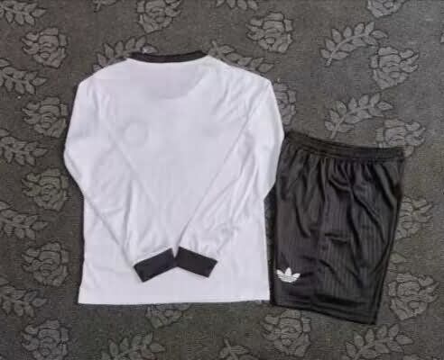 Kids Germany 125th Anniversary White Long Sleeve Soccer Jersey And Shorts