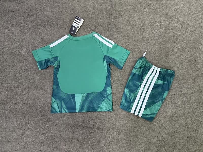 Kids Germany 2026 World Cup Goalkeeper Green Soccer Jersey And Shorts