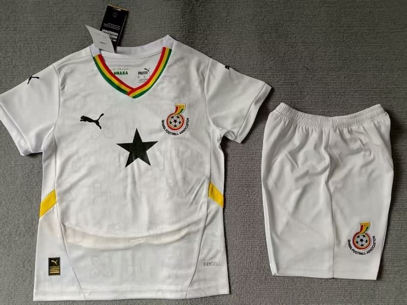 Kids Ghana 25/26 Home Soccer Jersey And Shorts