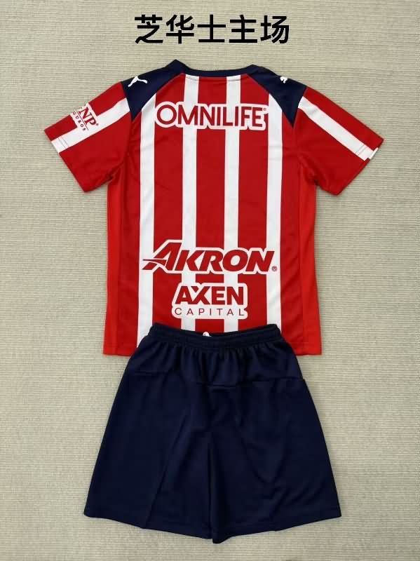 Kids Guadalajara 25/26 Home Soccer Jersey And Shorts