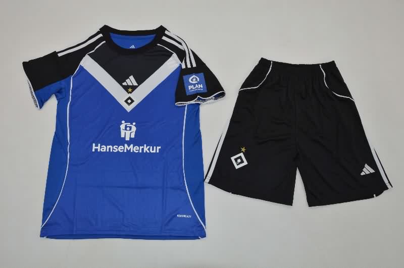 Kids Hamburg 25/26 Away Soccer Jersey And Shorts Kids Hamburg 25/26 Away Soccer Jersey And Shorts