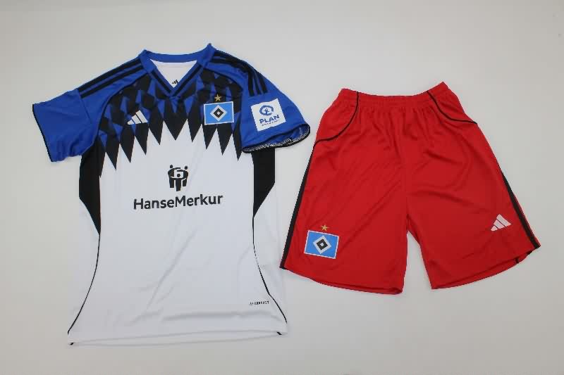Kids Hamburg 25/26 Home Soccer Jersey And Shorts Kids Hamburg 25/26 Home Soccer Jersey And Shorts