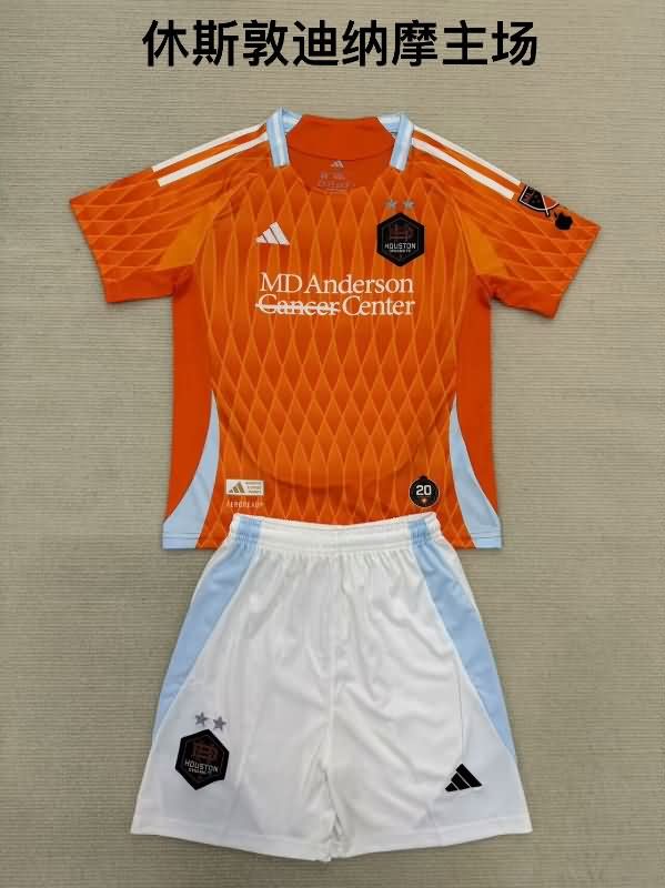 Kids Houston Dynamo 2025 Home Soccer Jersey And Shorts Kids Houston Dynamo 2025 Home Soccer Jersey And Shorts