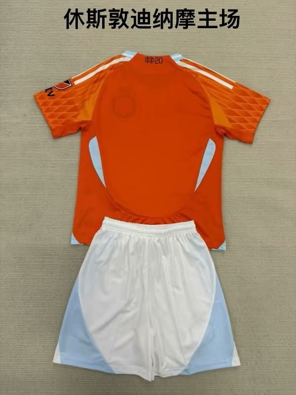 Kids Houston Dynamo 2025 Home Soccer Jersey And Shorts