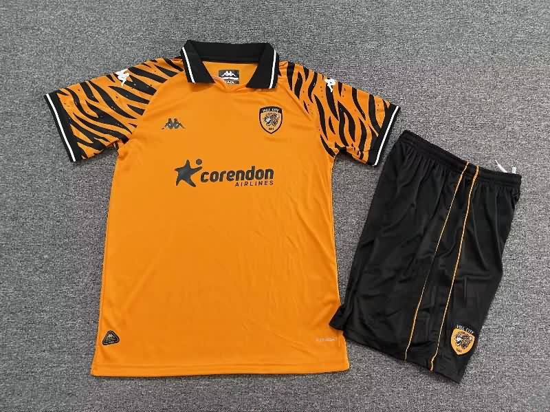 Kids Hull City 25/26 Home Soccer Jersey And Shorts