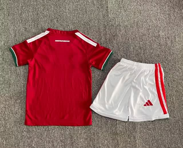 Kids Hungary 2026 Home Soccer Jersey And Shorts