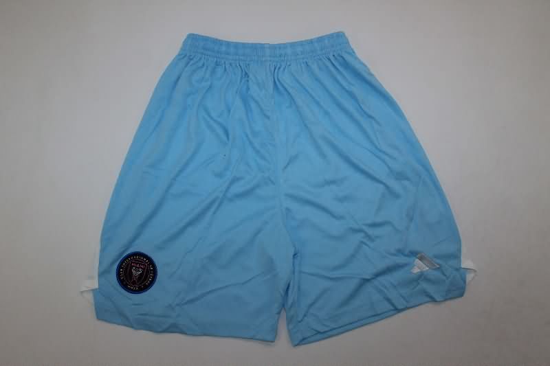 Kids Inter Miami 2025 Goalkeeper Blue Soccer Jersey And Shorts