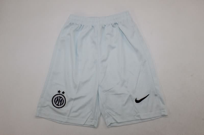 Kids Inter Milan 25/26 Away Soccer Jersey And Shorts