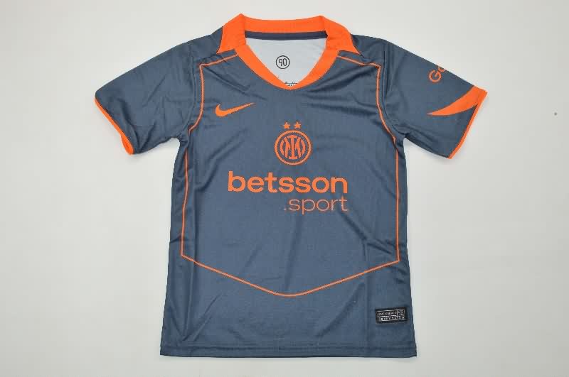 Kids Inter Milan 25/26 Third Soccer Jersey And Shorts
