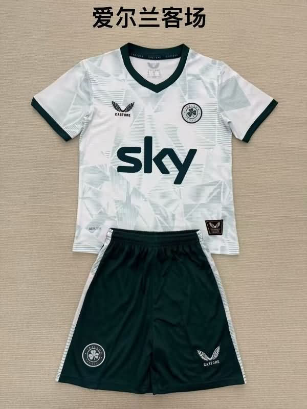 Kids Ireland 2025 Away Soccer Jersey And Shorts