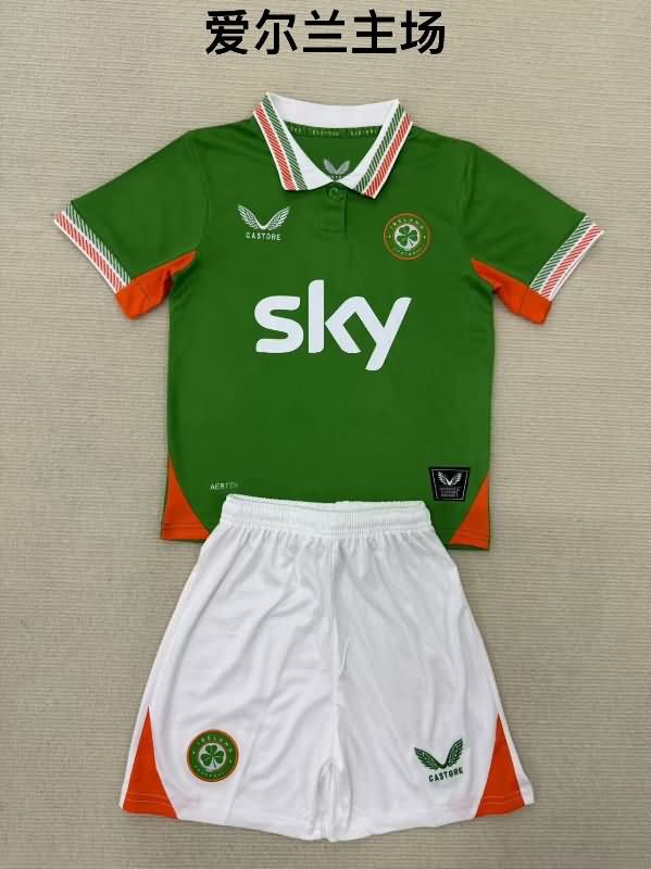 Kids Ireland 2025 Home Soccer Jersey And Shorts