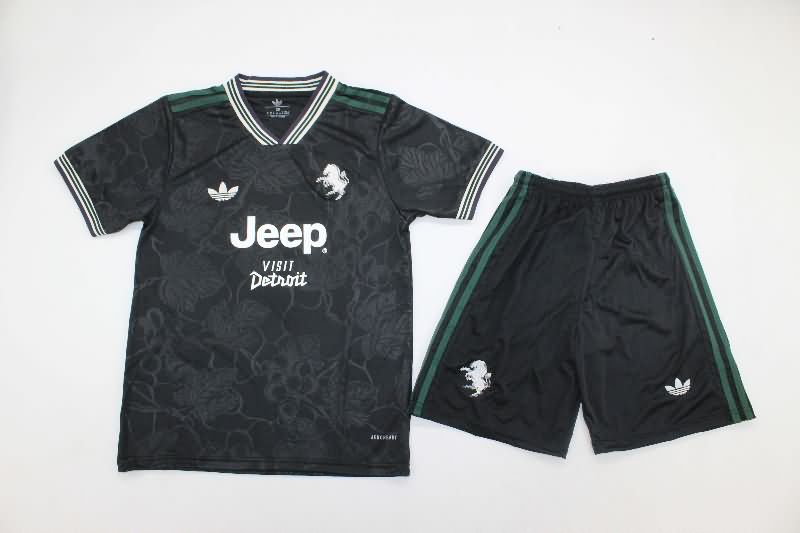 Kids Juventus 25/26 Third Soccer Jersey And Shorts