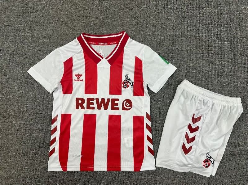 Kids Koln 25/26 Home Soccer Jersey And Shorts Kids Koln 25/26 Home Soccer Jersey And Shorts