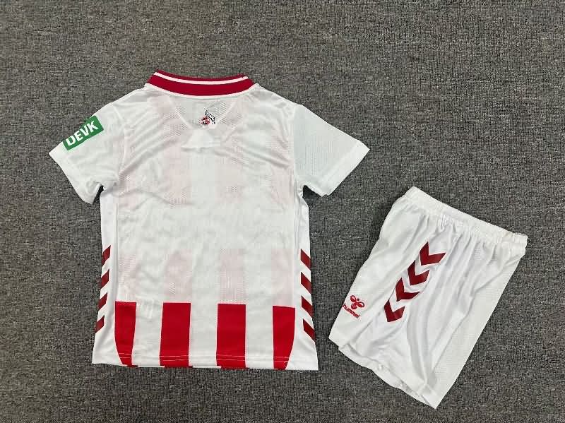 Kids Koln 25/26 Home Soccer Jersey And Shorts
