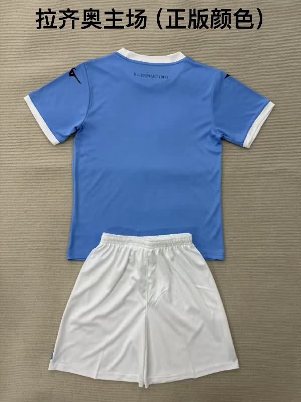 Kids Lazio 25/26 Home Soccer Jersey And Shorts