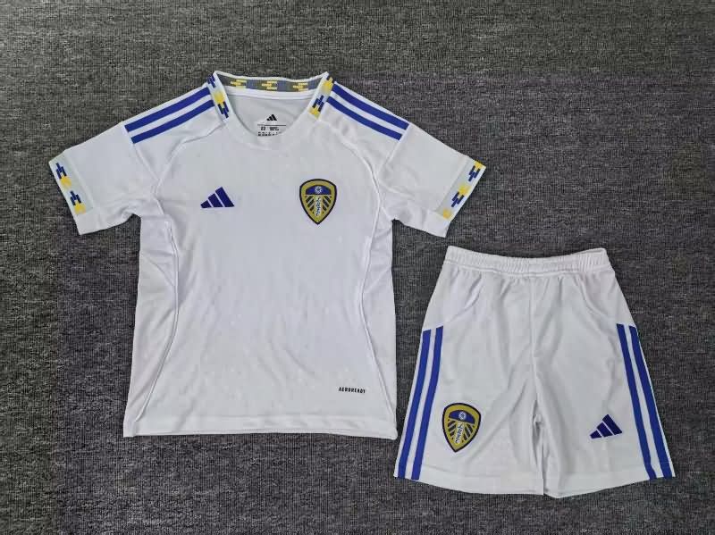 Kids Leeds United 25/26 Home Soccer Jersey And Shorts