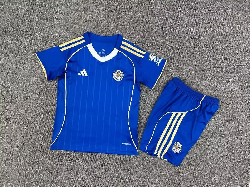 Kids Leicester City 25/26 Home Soccer Jersey And Shorts