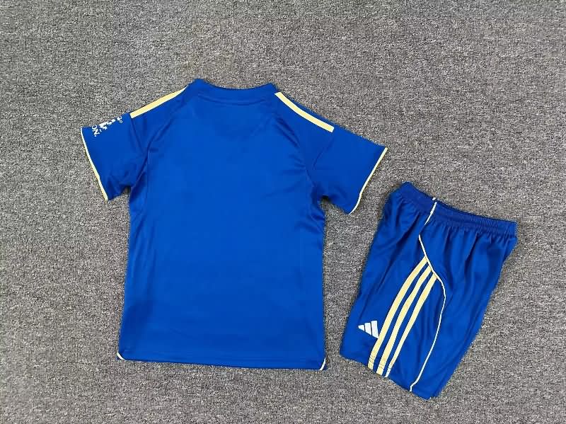 Kids Leicester City 25/26 Home Soccer Jersey And Shorts
