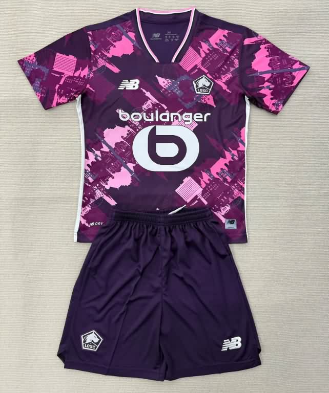 Kids Lille 25/26 Fourth Soccer Jersey And Shorts Kids Lille 25/26 Fourth Soccer Jersey And Shorts