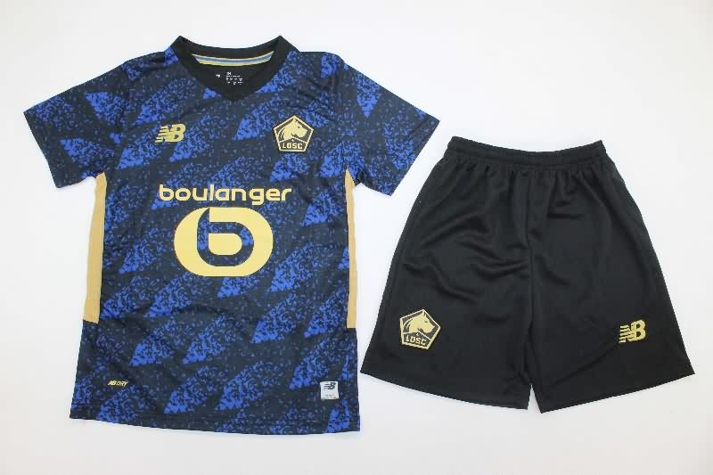 Kids Lille 25/26 Third Soccer Jersey And Shorts Kids Lille 25/26 Third Soccer Jersey And Shorts