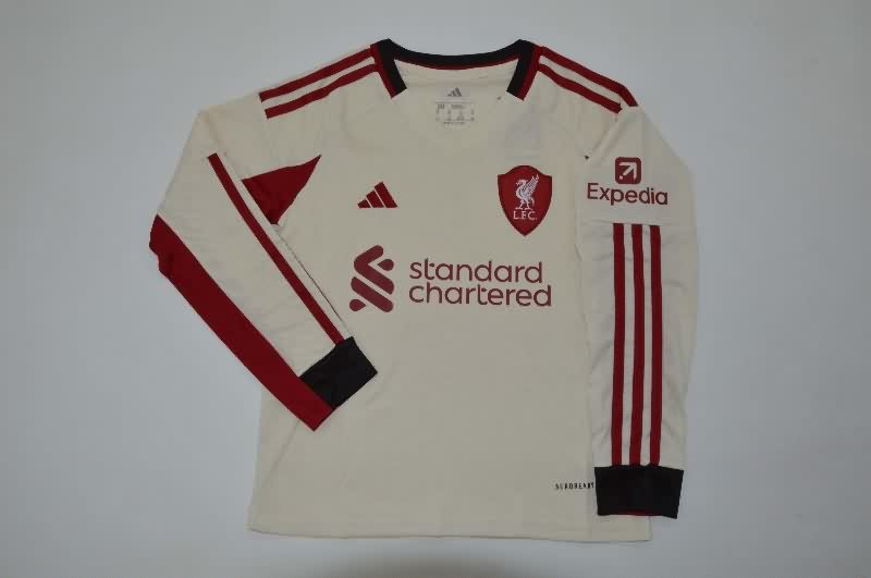 Kids Liverpool 25/26 Away Long Sleeve Soccer Jersey And Shorts