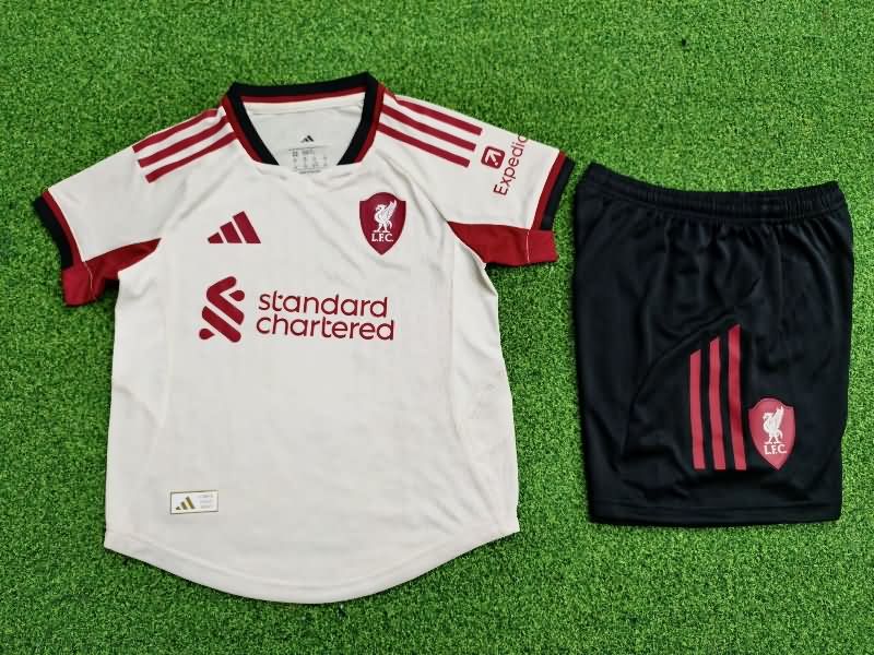 Kids Liverpool 25/26 Away Soccer Jersey And Shorts (Player)