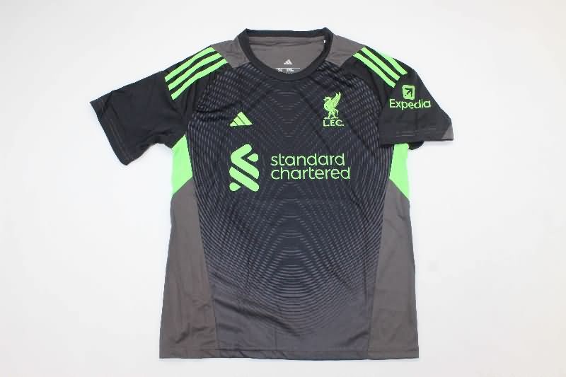 Kids Liverpool 25/26 Goalkeeper Black Soccer Jersey And Shorts