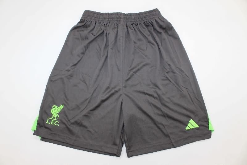 Kids Liverpool 25/26 Goalkeeper Black Soccer Jersey And Shorts