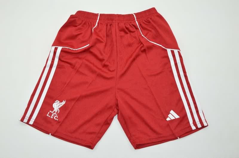 Kids Liverpool 25/26 Home Long Sleeve Soccer Jersey And Shorts