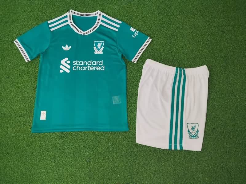 Kids Liverpool 25/26 Third Soccer Jersey And Shorts (Player)