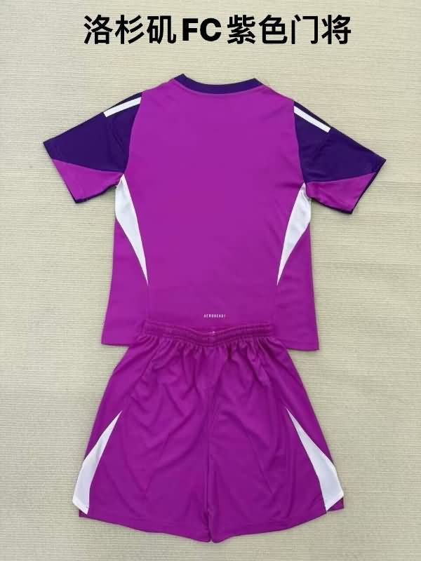 Kids Los Angeles FC 2025 Goalkeeper Purple Soccer Jersey And Shorts