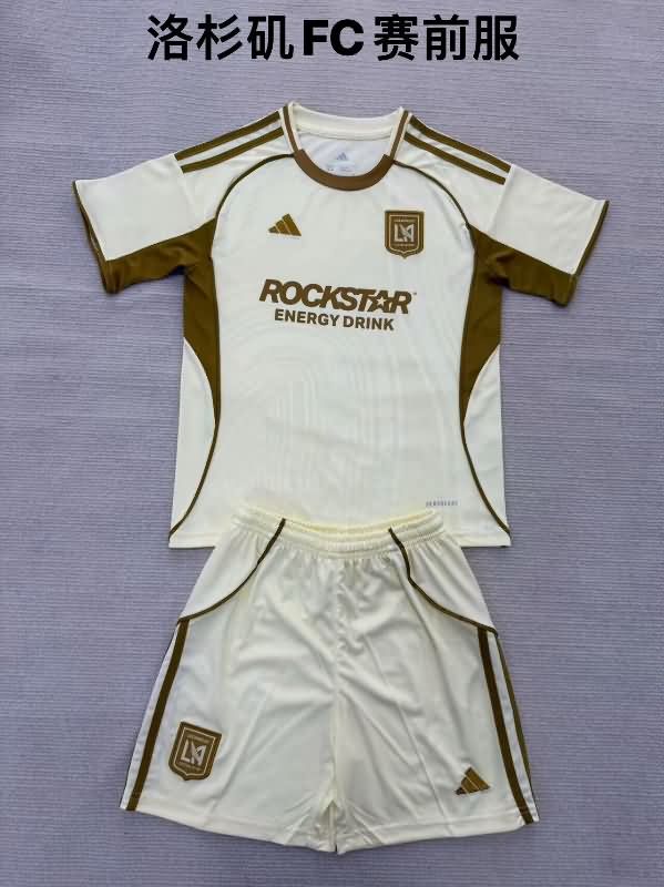 Kids Los Angeles FC 2025 Training Soccer Jersey And Shorts