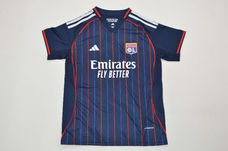Kids Lyon 25/26 Away Soccer Jersey And Shorts