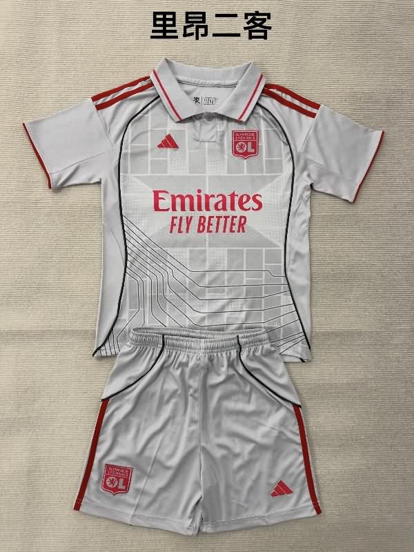 Kids Lyon 25/26 Third Soccer Jersey And Shorts Kids Lyon 25/26 Third Soccer Jersey And Shorts