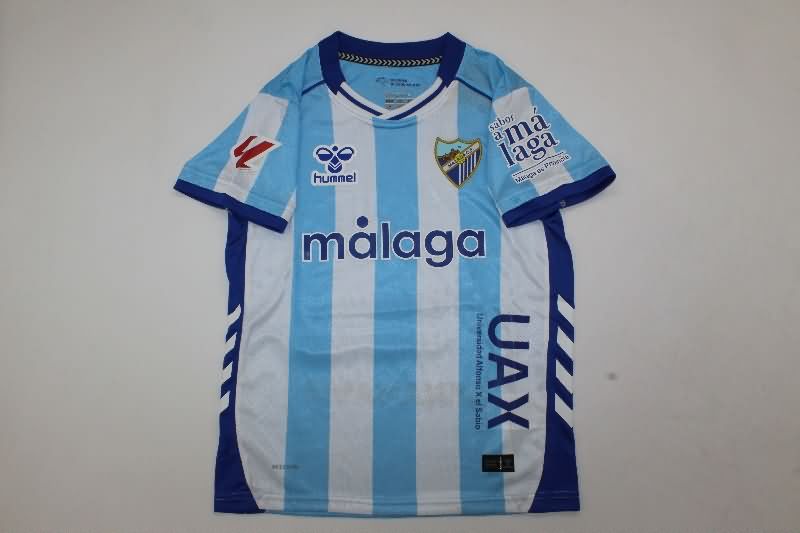 Kids Malaga 25/26 Home Soccer Jersey And Shorts