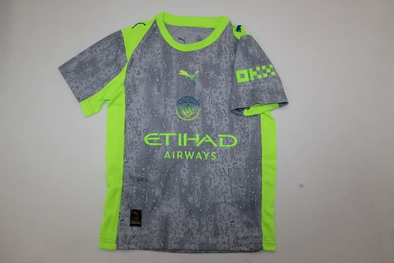 Kids Manchester City 25/26 Third Soccer Jersey And Shorts