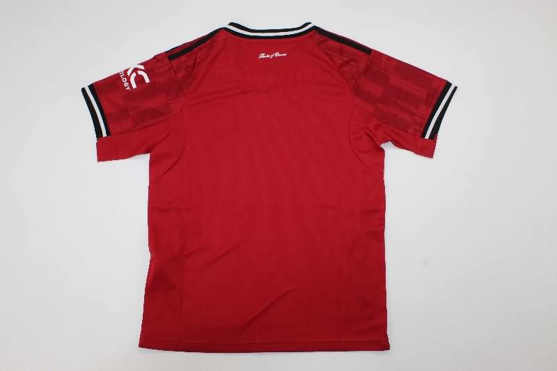 Kids Manchester United 25/26 Home Soccer Jersey And Shorts Leaked