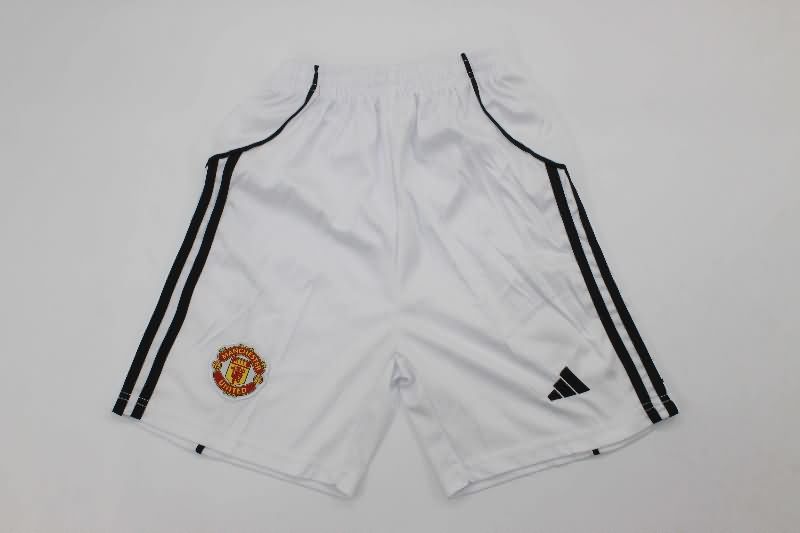Kids Manchester United 25/26 Home Soccer Jersey And Shorts Leaked