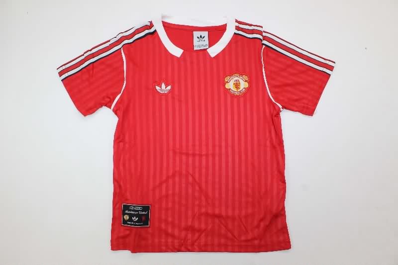 Kids Manchester United 25/26 Red Soccer Jersey And Shorts