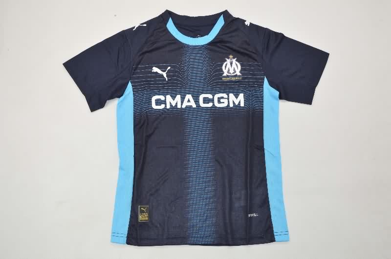 Kids Marseilles 25/26 Away Soccer Jersey And Shorts