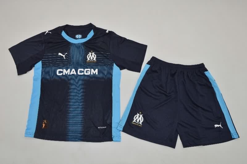 Kids Marseilles 25/26 Away Soccer Jersey And Shorts (Player)