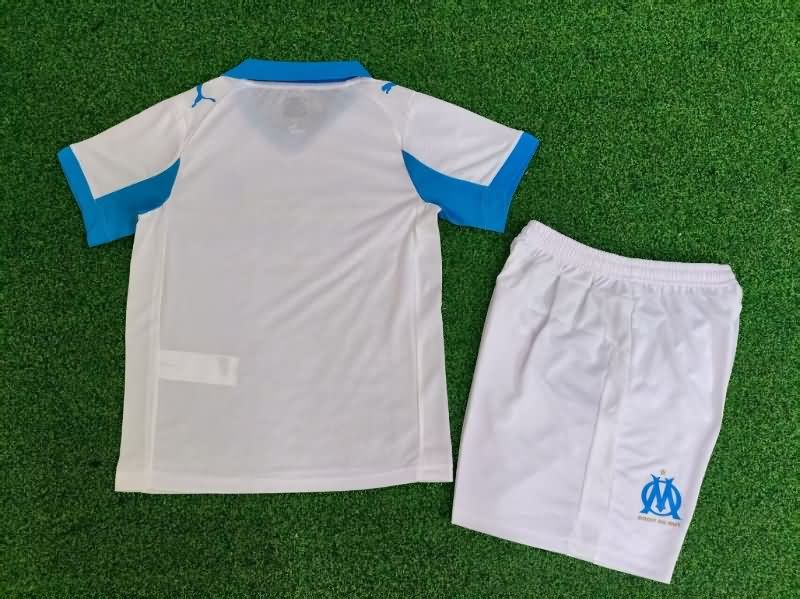 Kids Marseilles 25/26 Home Soccer Jersey And Shorts (Player)
