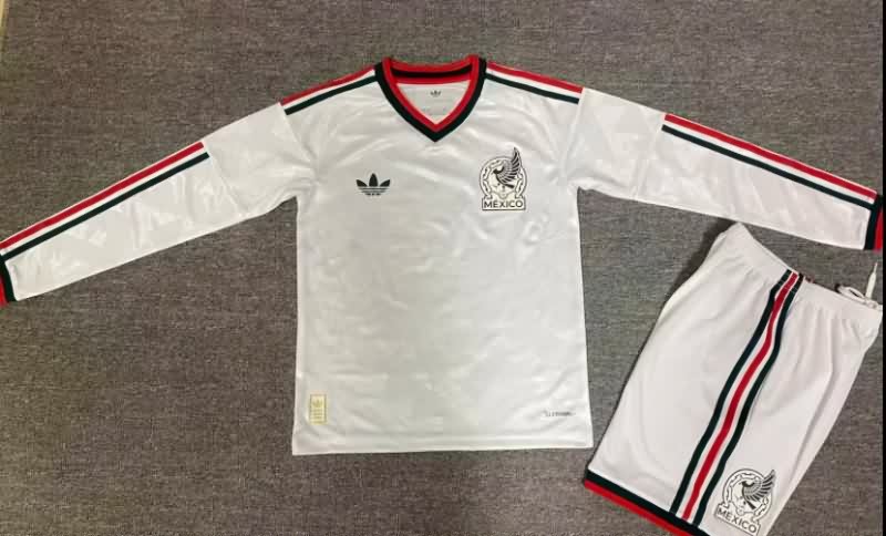 Kids Mexico 2026 Away Long Sleeve Soccer Jersey And Shorts