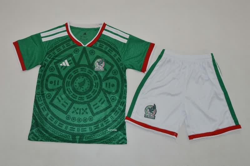 Kids Mexico 2026 World Cup Home Soccer Jersey And Shorts Kids Mexico 2026 World Cup Home Soccer Jersey And Shorts